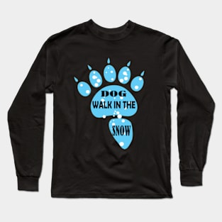 Dog Walk in the Snow Long Sleeve T-Shirt